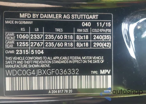 2016 Mercedes-Benz Glc 300 z USA, uszkodzony, nr VIN WDC0G4JBXGF036332